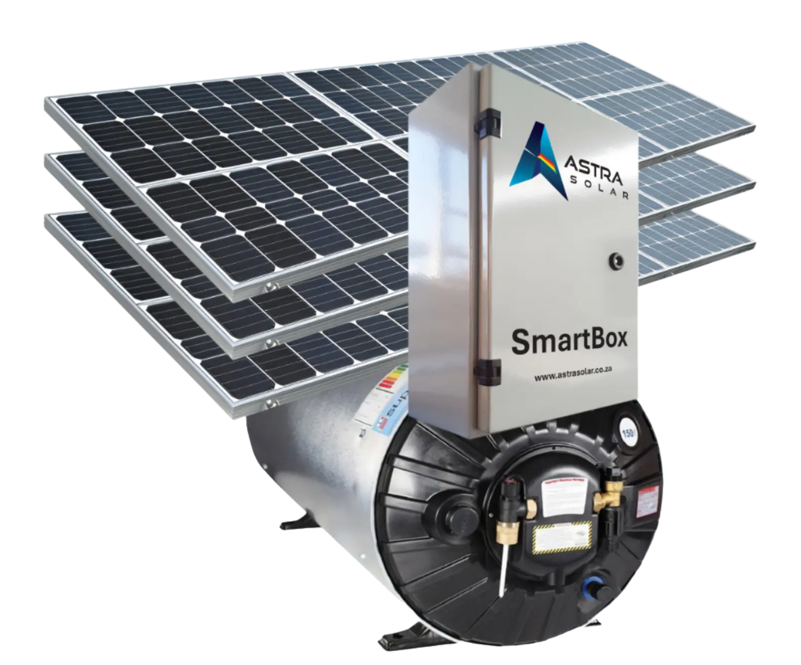 Astra Smart Geyser SmartBox with solar panels